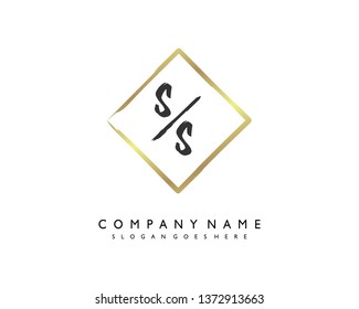 initials letter SS handwriting logo vector template
