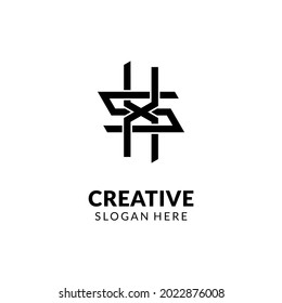 Initial Letter SX XS Logo-Design 