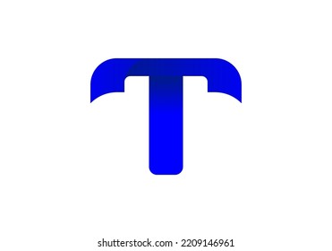 Diseño de logotipo de carta T para el logotipo de la empresa