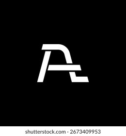 Initialen Buchstabe A T Logo Design Vektor 