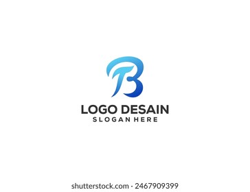 Initials Letter TB or BT logo design template