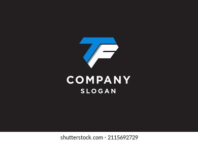 Initials letter TF logo design vector illustration.