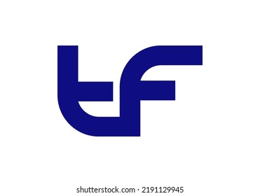 Initials Letter tf Logo design for brand logo