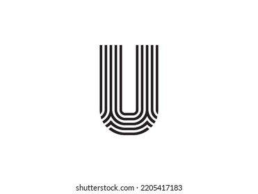 Initial Letter U Logo-Design für Firmenlogo