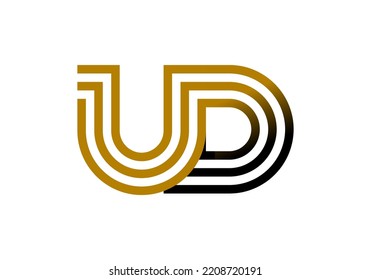 Initials Letter UD Logo design for company logo