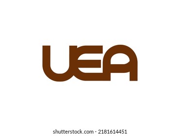 Initials Letter UEA Logo simple design