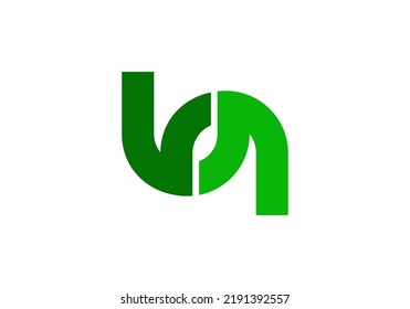 Initials Letter UN Logo design for company logo