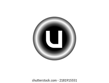 Initials Letter V Logo circle frame design