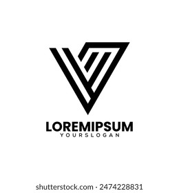initials letter V logo design 