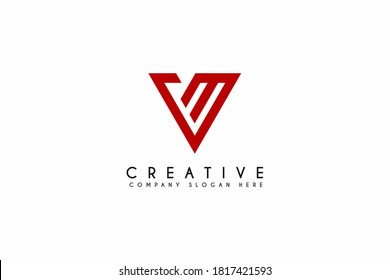 initials letter VM logo design. Vector company logo. Usable for business. Flat Vector Logo Design Template Element