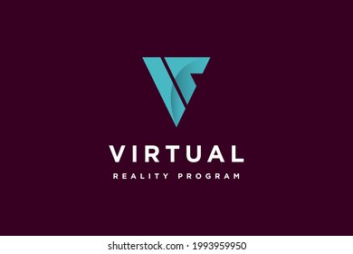 Letra inicial Ilustración vectorial de diseño del logotipo VR. Carta VR adecuada para logotipos de empresas y empresas de gestión.