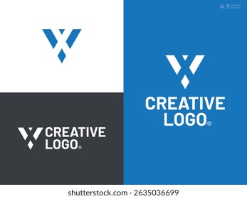 Initials letter VW logo design