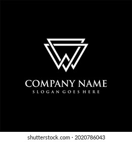 Initials letter VW WV logo design template