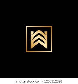 Initials Letter W + Building Abstract
