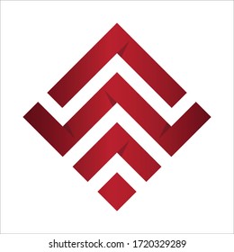 El logotipo de la letra W puede utilizarse para iconos de aplicación. con un color de degradado rojo.