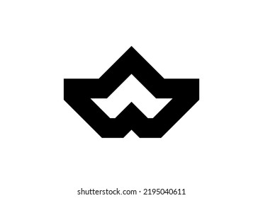 Initials Letter W Logo design for brand logo