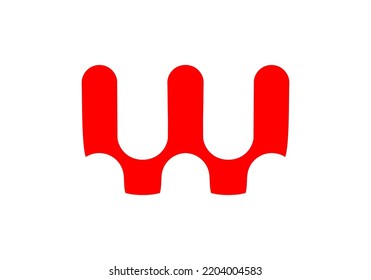 Initials Letter W Logo design for brand logo
