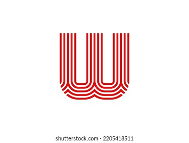 Initials Letter W Logo design for company logo