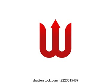 Initials Letter W Logo design for brand logo