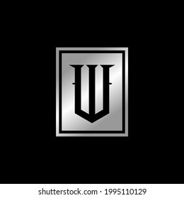initials letter w logo silver design inspiration 