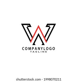 Letra original WA o AW. Diseño de logotipo premium para marca corporativa moderna, marca personal, negocios, marca, industrial, tecnología, icono web. Diseño del logotipo de monograma con identidad simple y elegante