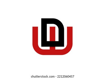 Initials Letter WD Logo design for brand logo