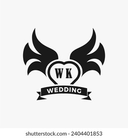 Initials Letter Wedding Monogram Logos Template