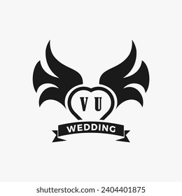 Initials Letter Wedding Monogram Logos Template