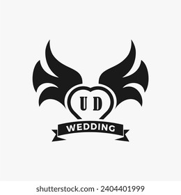 Initials Letter Wedding Monogram Logos Template