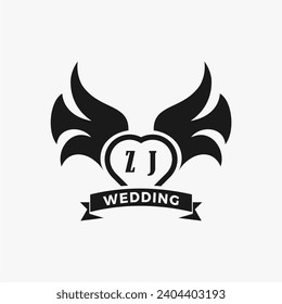 Initials Letter Wedding Monogram Logos Template