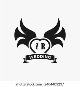 Initials Letter Wedding Monogram Logos Template