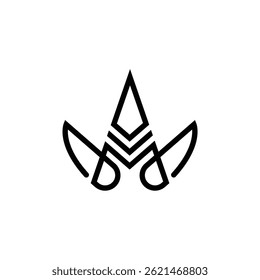 Initials A Letter with Wing Logo Design