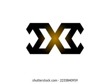 Diseño del logotipo de la carta inicial X para el logotipo de la marca