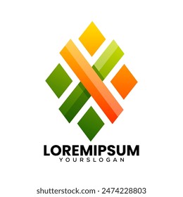 iniciales letter X logo design 