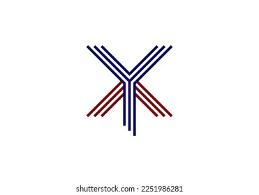 Initials Letter XY Logo design for brand logo