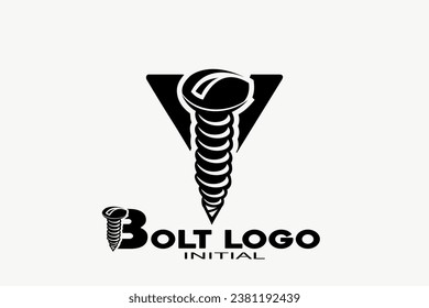  initials letter Y with bolt creative geometric modern logo design.