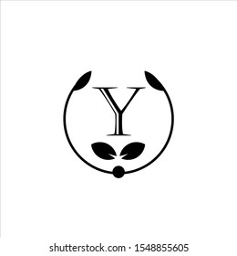 initials letter Y handwriting logo vector template