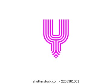 Initials Letter Y Logo design for brand logo