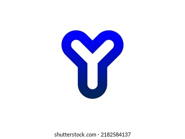 Initials Letter Y Logo simple design for brand logo