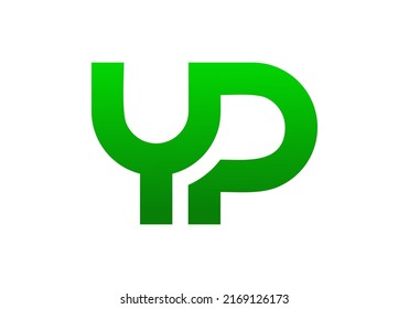 Initials Letter YP Logo Simple Design