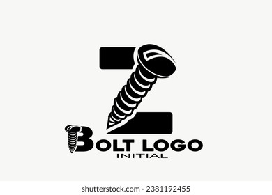  initials letter Z with bolt creative geometric modern logo design.