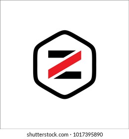 initials letter Z hexagon logo vector