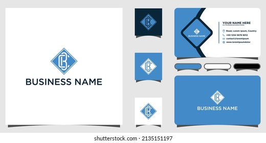 Initials letters cb luxury elegant simple modern logo design business card template
