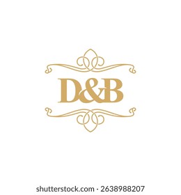 Initials Letters D and B With Ornament Frame Logo Design