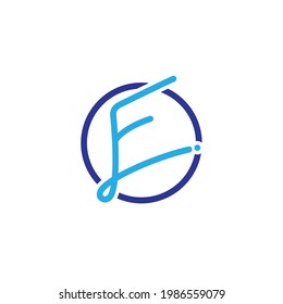 Initials letters E logo design vectors unique