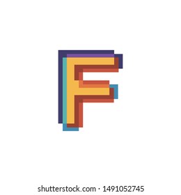 Initials letters F logo design vectors modern colorful