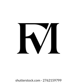 Initials Letters F and M Logo Design