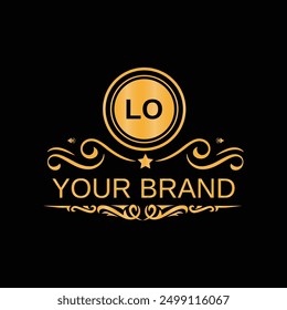 Initials letters LO square vector logo design for company branding