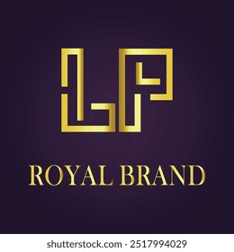 Initials letters LP square vector logo design for company branding
