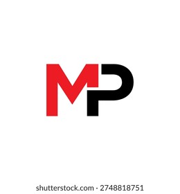Initials Letters MP Logo Design